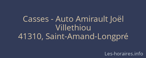 Casses - Auto Amirault Joël