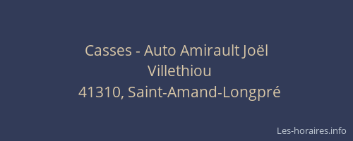 Casses - Auto Amirault Joël