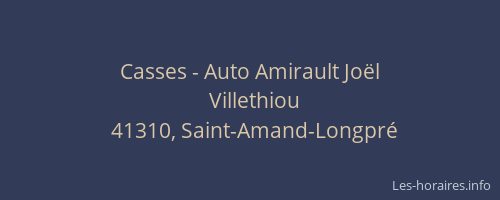 Casses - Auto Amirault Jo&euml;l