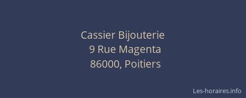 Cassier Bijouterie