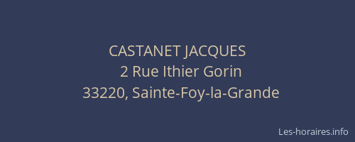 CASTANET JACQUES