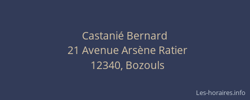 Castani&eacute; Bernard