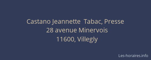 Castano Jeannette  Tabac, Presse