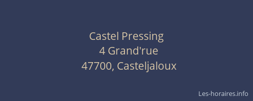 Castel Pressing