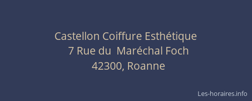 Castellon Coiffure Esthétique