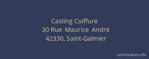Casting Coiffure