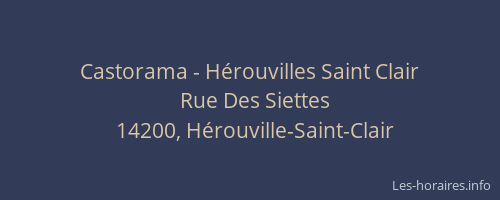 Castorama - H&eacute;rouvilles Saint Clair