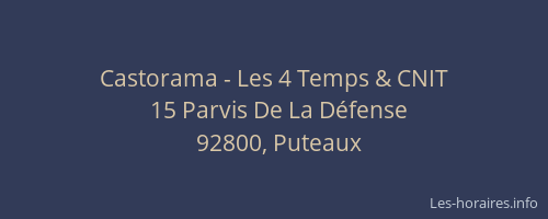 Castorama - Les 4 Temps & CNIT