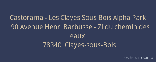 Castorama - Les Clayes Sous Bois Alpha Park