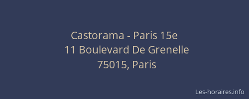 Castorama - Paris 15e