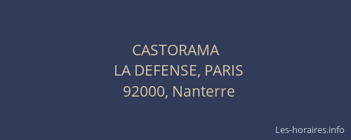 CASTORAMA