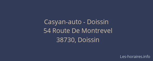 Casyan-auto - Doissin