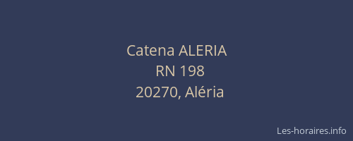 Catena ALERIA