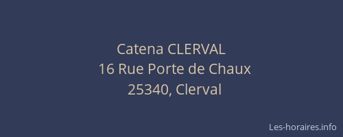 Catena CLERVAL