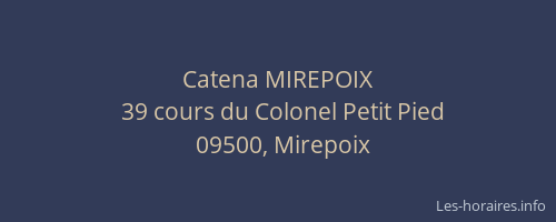 Catena MIREPOIX