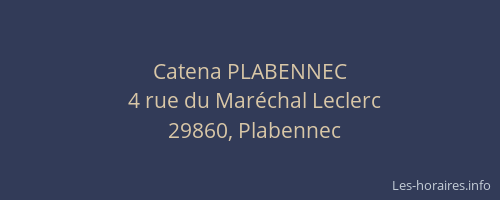 Catena PLABENNEC