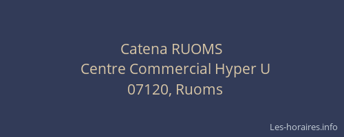 Catena RUOMS