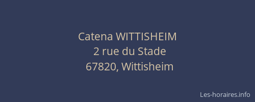Catena WITTISHEIM