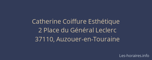Catherine Coiffure Esth&eacute;tique