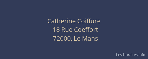 Catherine Coiffure