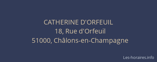 CATHERINE D'ORFEUIL
