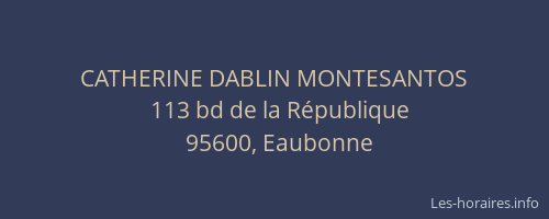 CATHERINE DABLIN MONTESANTOS