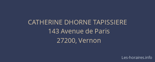 CATHERINE DHORNE TAPISSIERE