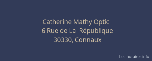Catherine Mathy Optic