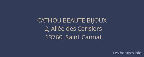 CATHOU BEAUTE BIJOUX