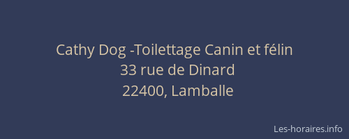 Cathy Dog -Toilettage Canin et f&eacute;lin