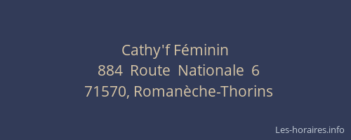 Cathy'f F&eacute;minin