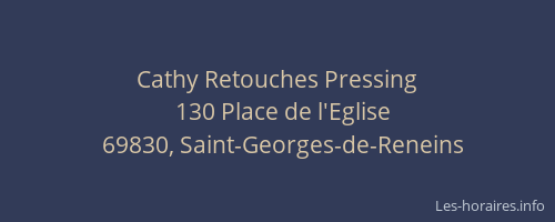 Cathy Retouches Pressing