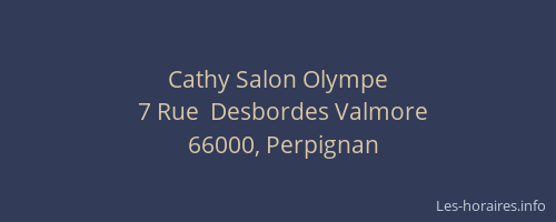 Cathy Salon Olympe