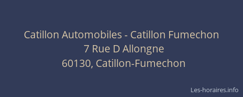 Catillon Automobiles - Catillon Fumechon
