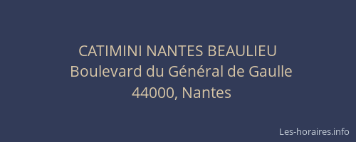 CATIMINI NANTES BEAULIEU