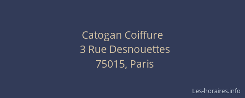 Catogan Coiffure
