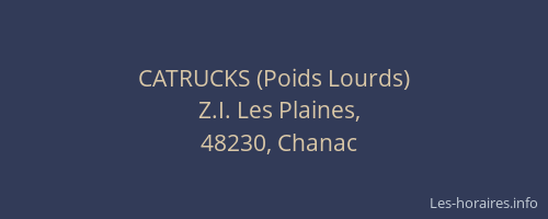 CATRUCKS (Poids Lourds)