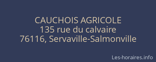 CAUCHOIS AGRICOLE