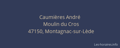 Caumi&egrave;res Andr&eacute;