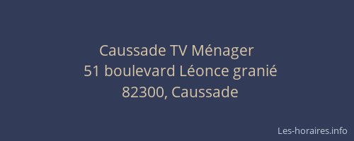 Caussade TV Ménager