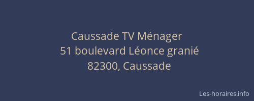 Caussade TV M&eacute;nager