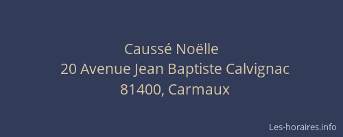 Causs&eacute; No&euml;lle