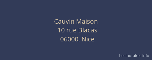 Cauvin Maison