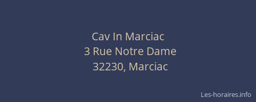 Cav In Marciac