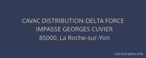 CAVAC DISTRIBUTION-DELTA FORCE