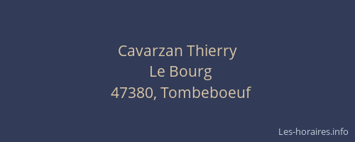 Cavarzan Thierry