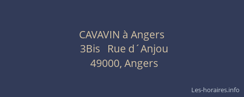 CAVAVIN à Angers