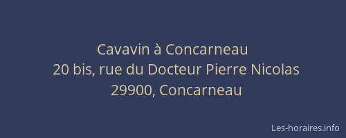 Cavavin &agrave; Concarneau