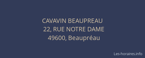 CAVAVIN BEAUPREAU