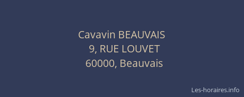 Cavavin BEAUVAIS